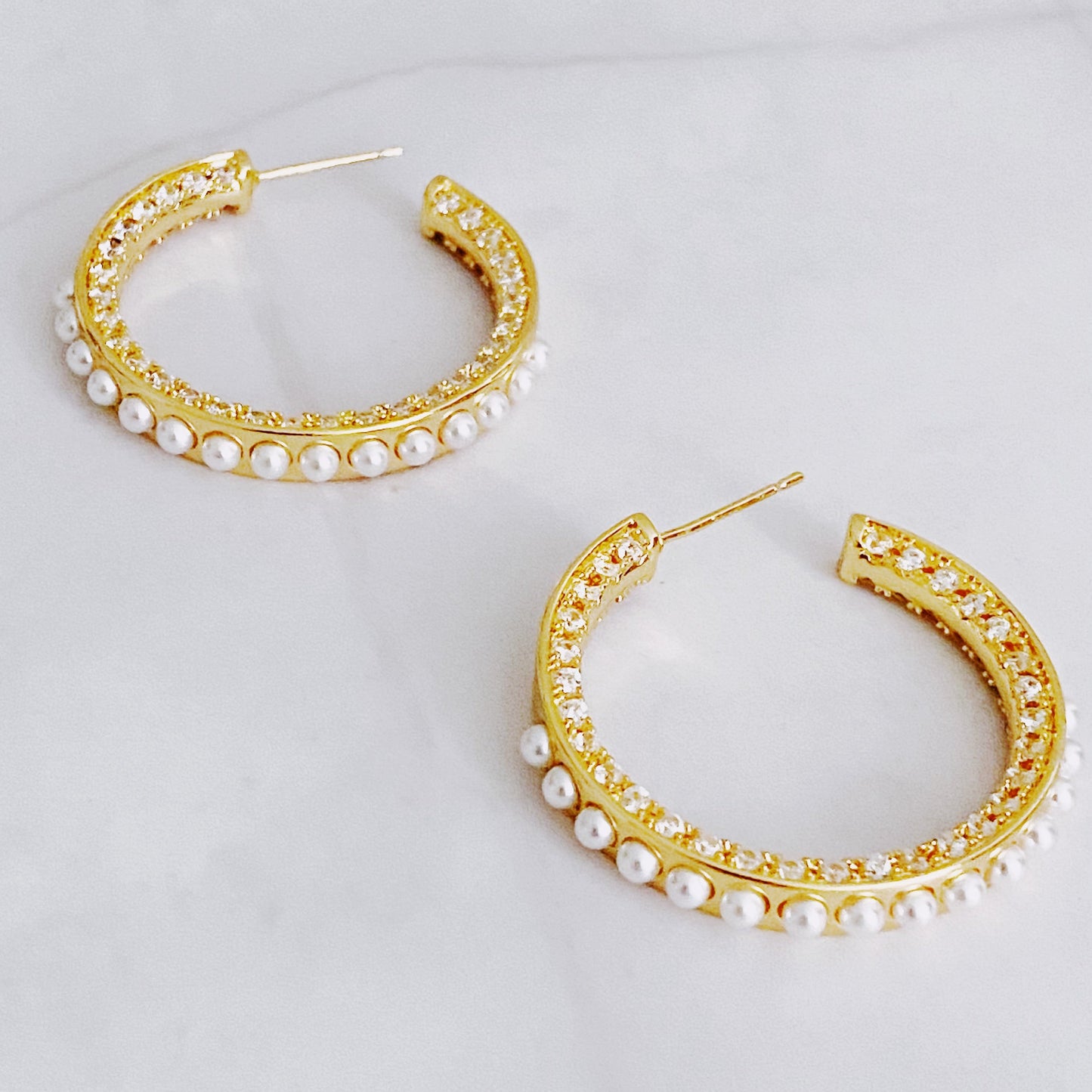 Lady Pearl Hoops