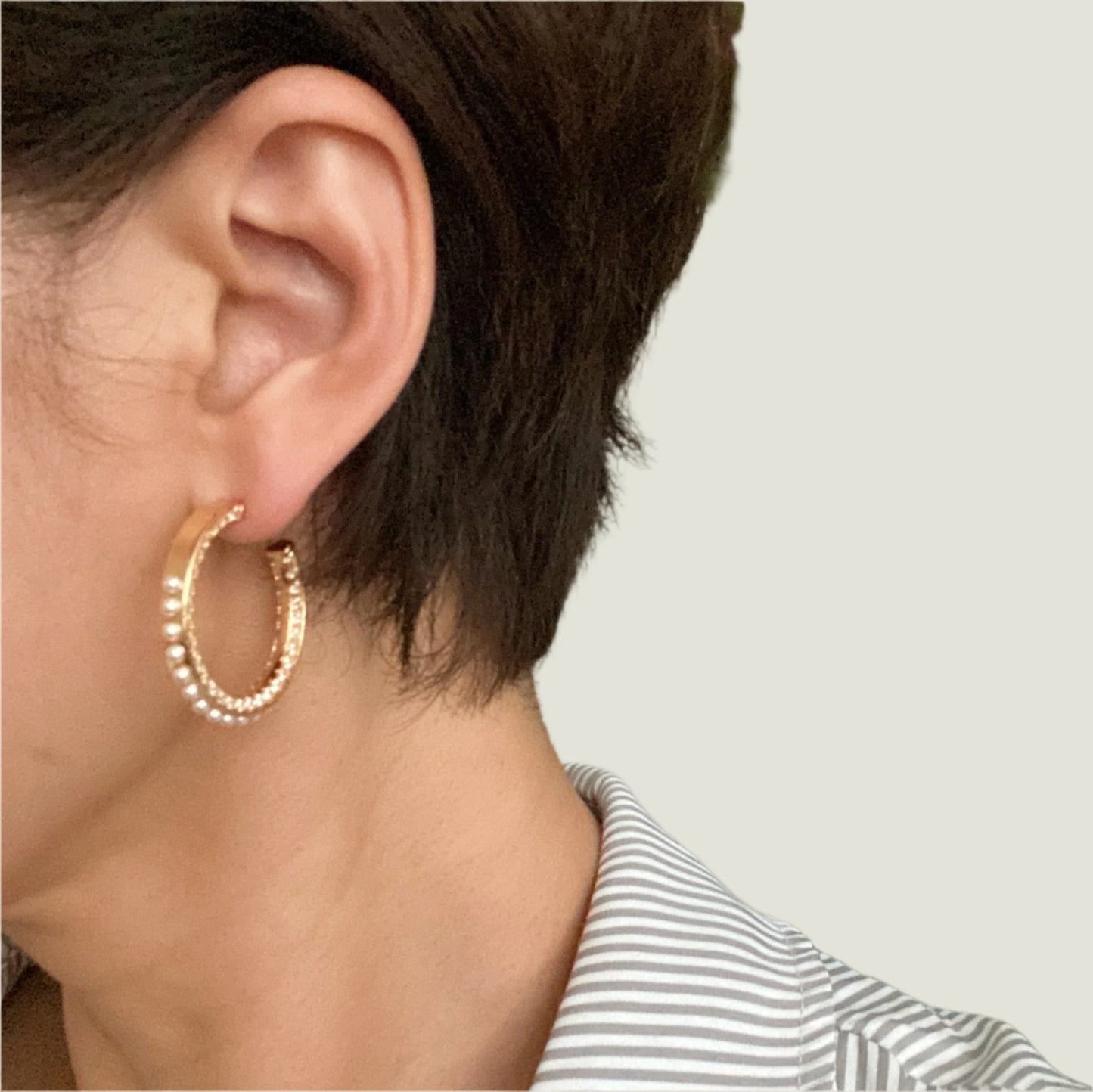 Lady Pearl Hoops