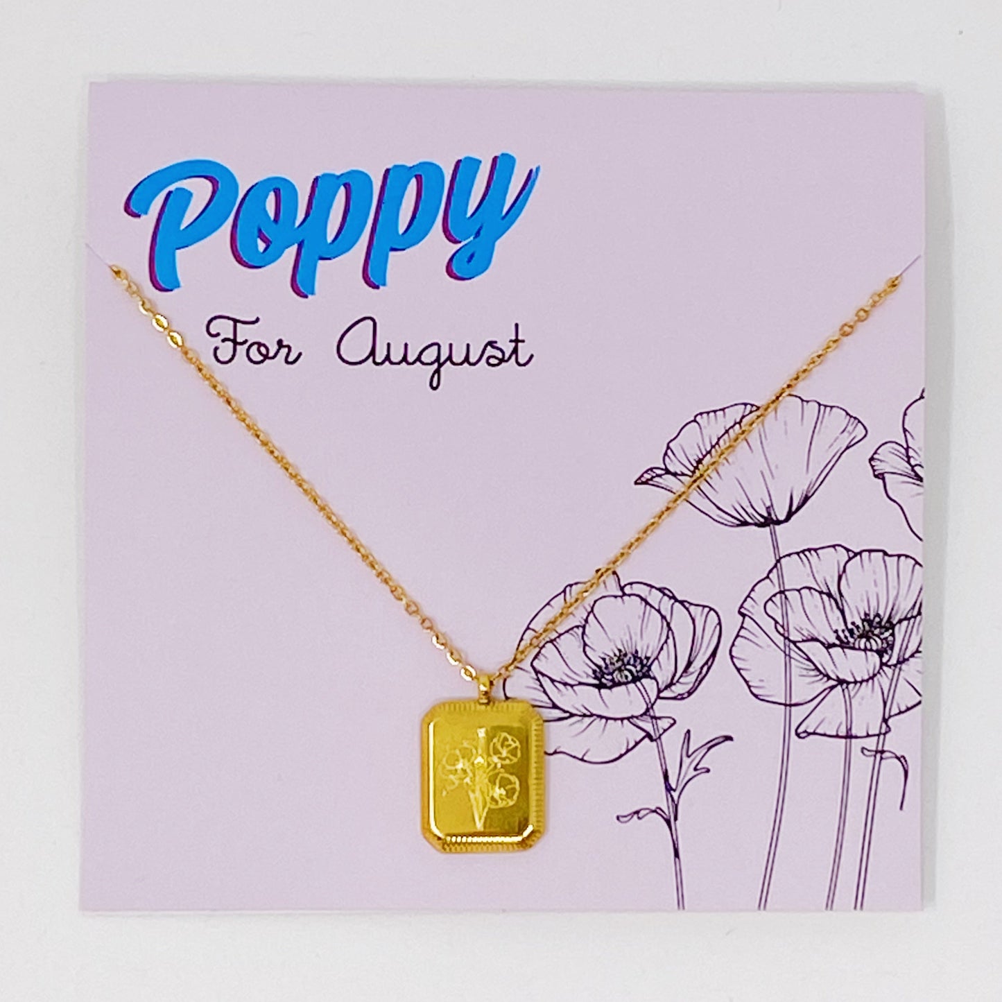 Birth Month Flower Pendant