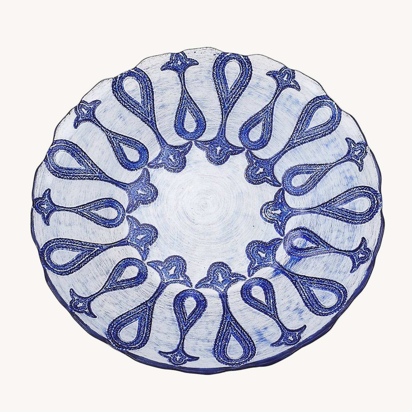Blue Silver Larissa Plates 4-Set