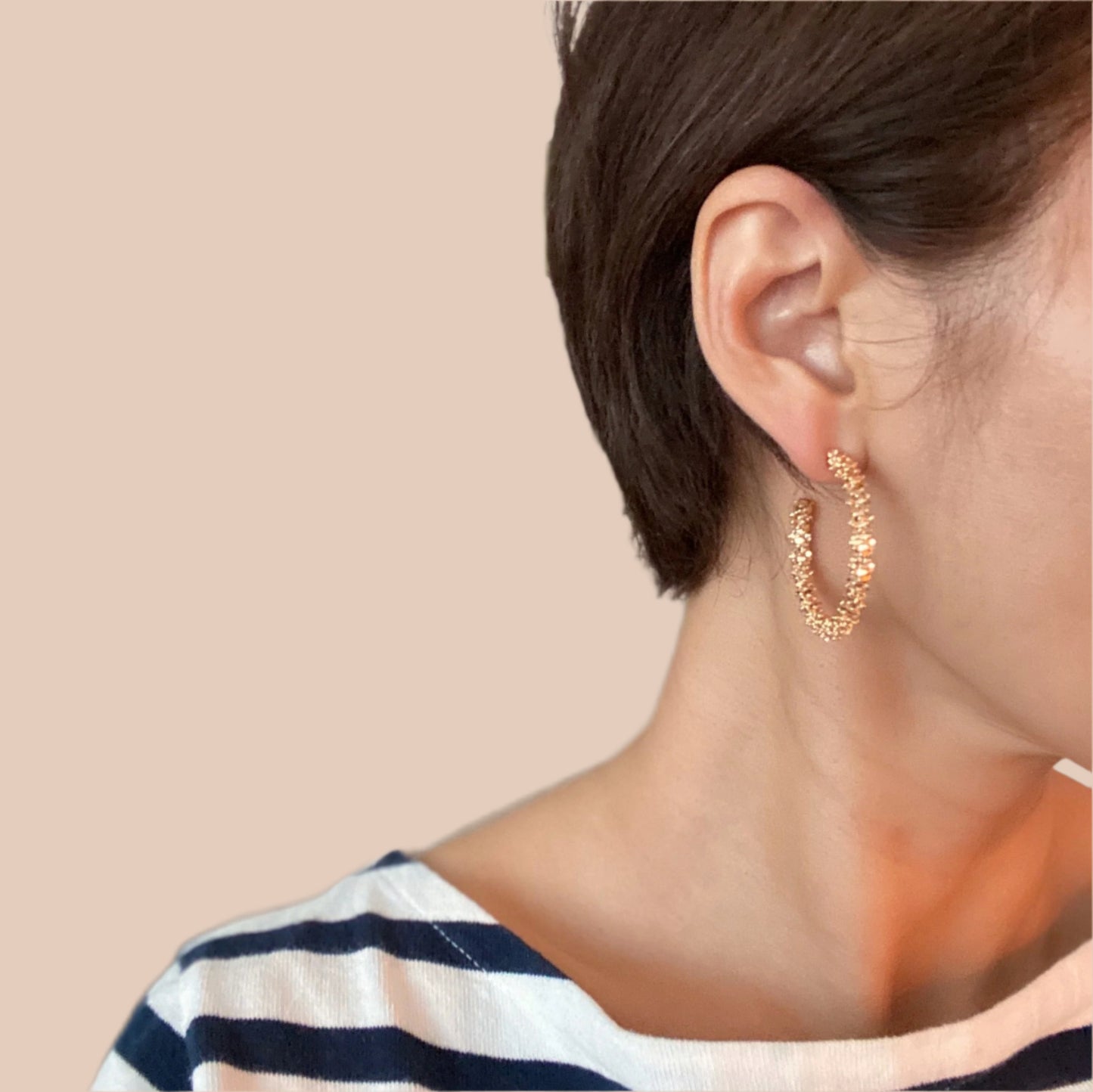 Pebble Stacked Hoops