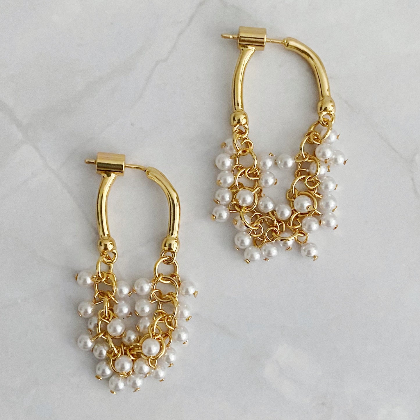Beaded Cluster Huggies