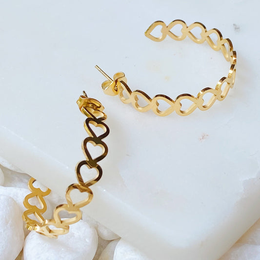 Linked Heart Hoops