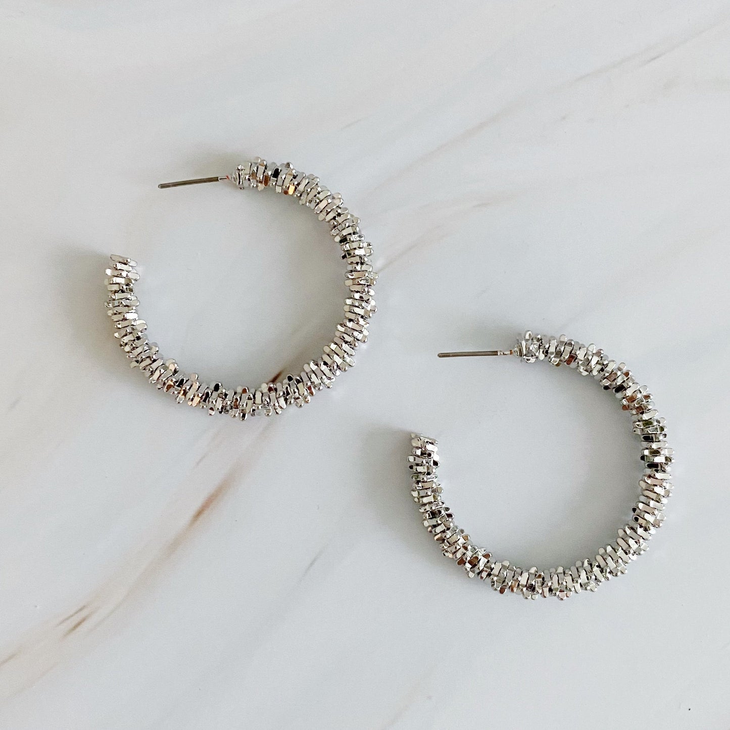 Pebble Stacked Hoops