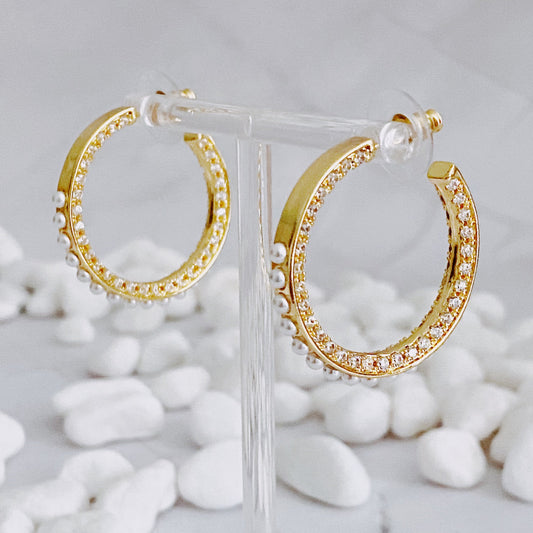 Lady Pearl Hoops