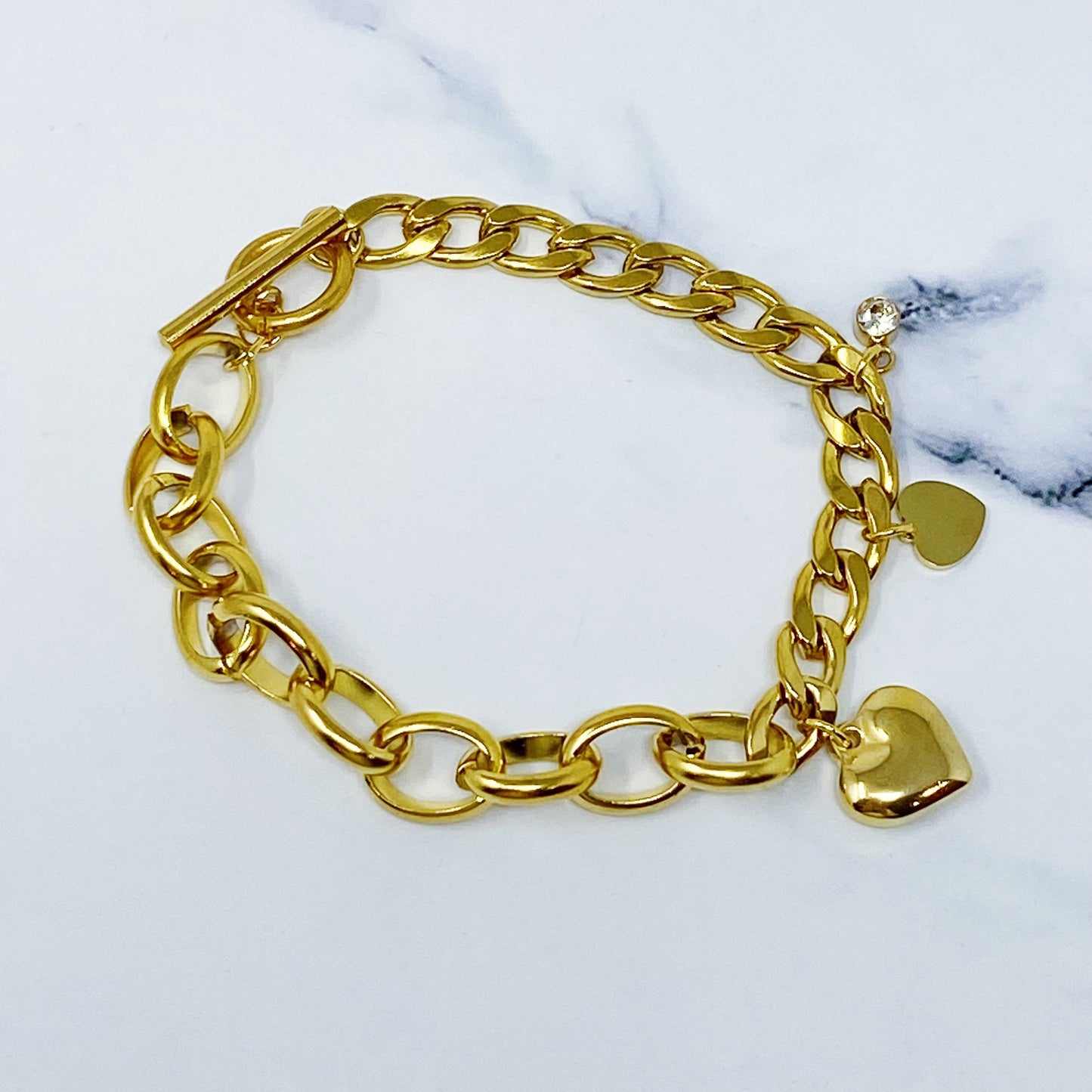 Deux Chain of Hearts Bracelet