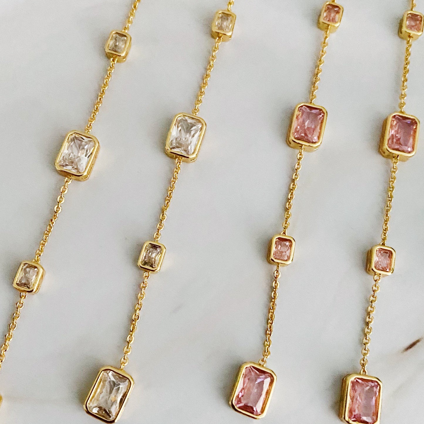 Gem Frame Drop Earrings