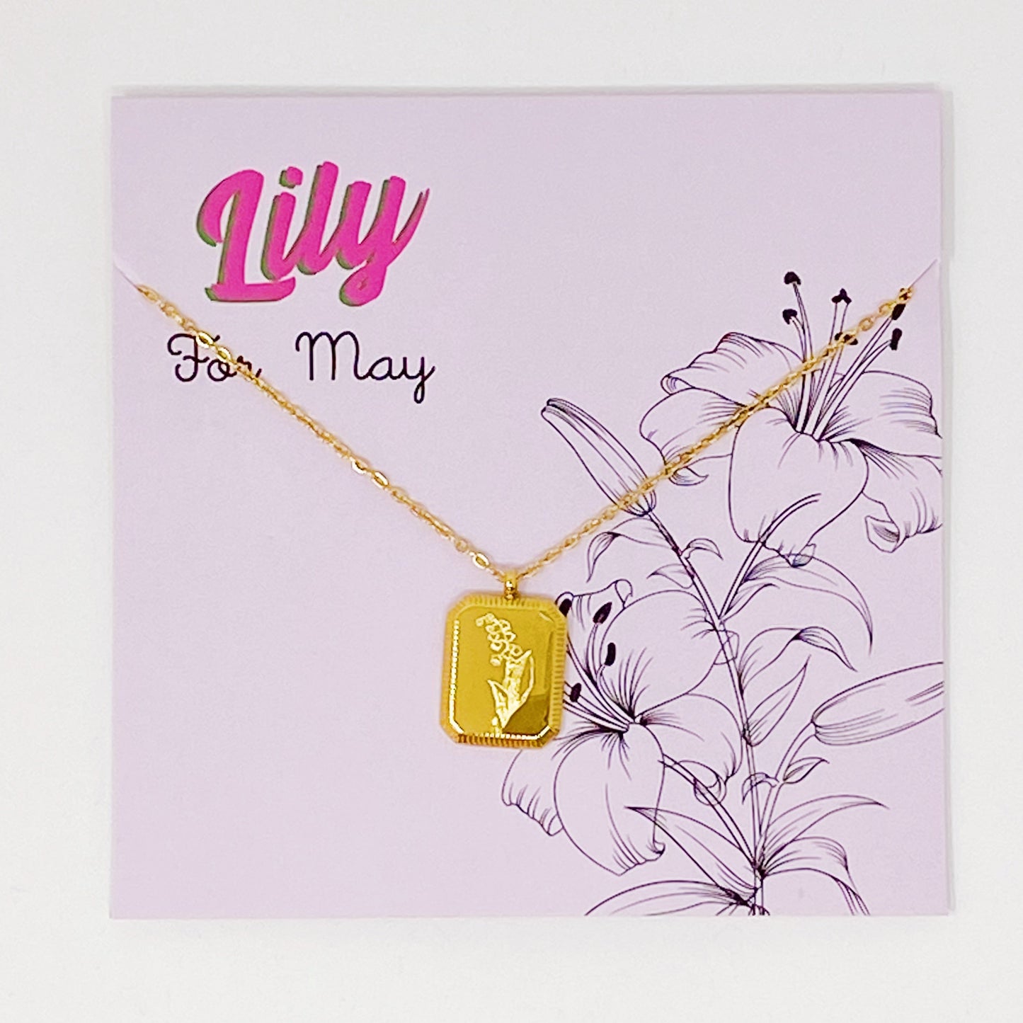 Birth Month Flower Pendant