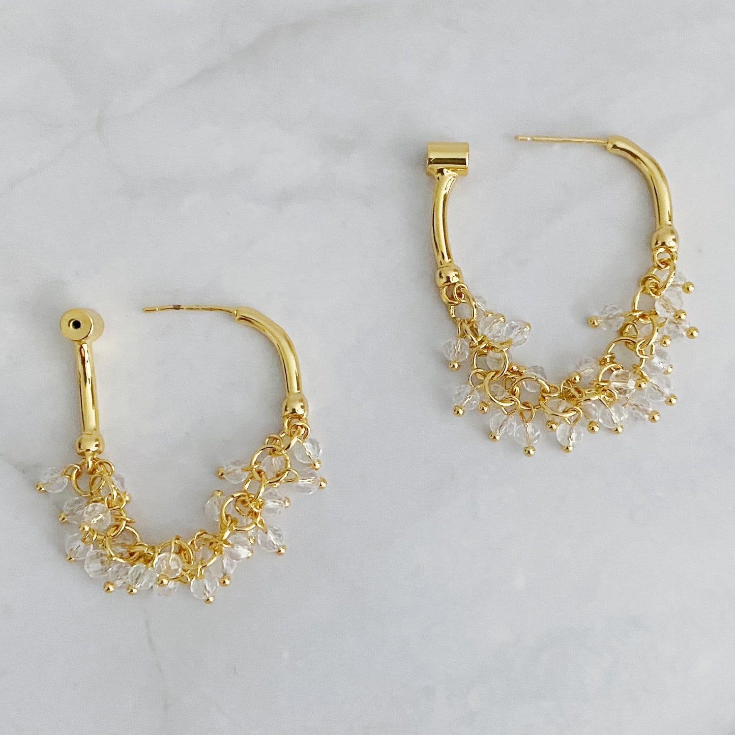 Beaded Cluster Huggies