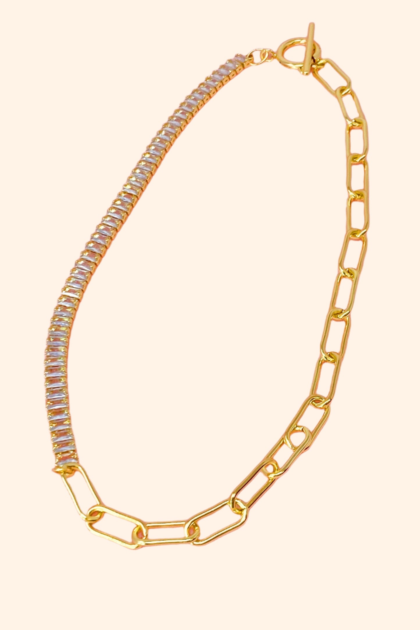 Deux Tennis & Chain Necklace