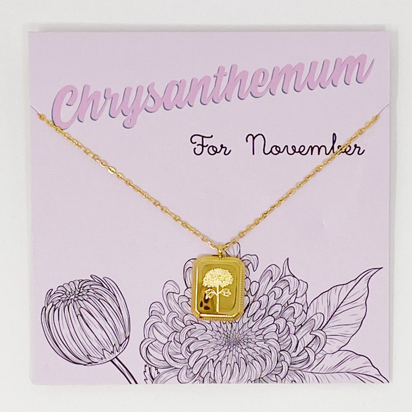 Birth Month Flower Pendant