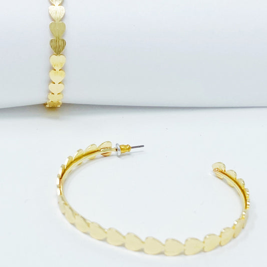 Flattened Heart Hoops