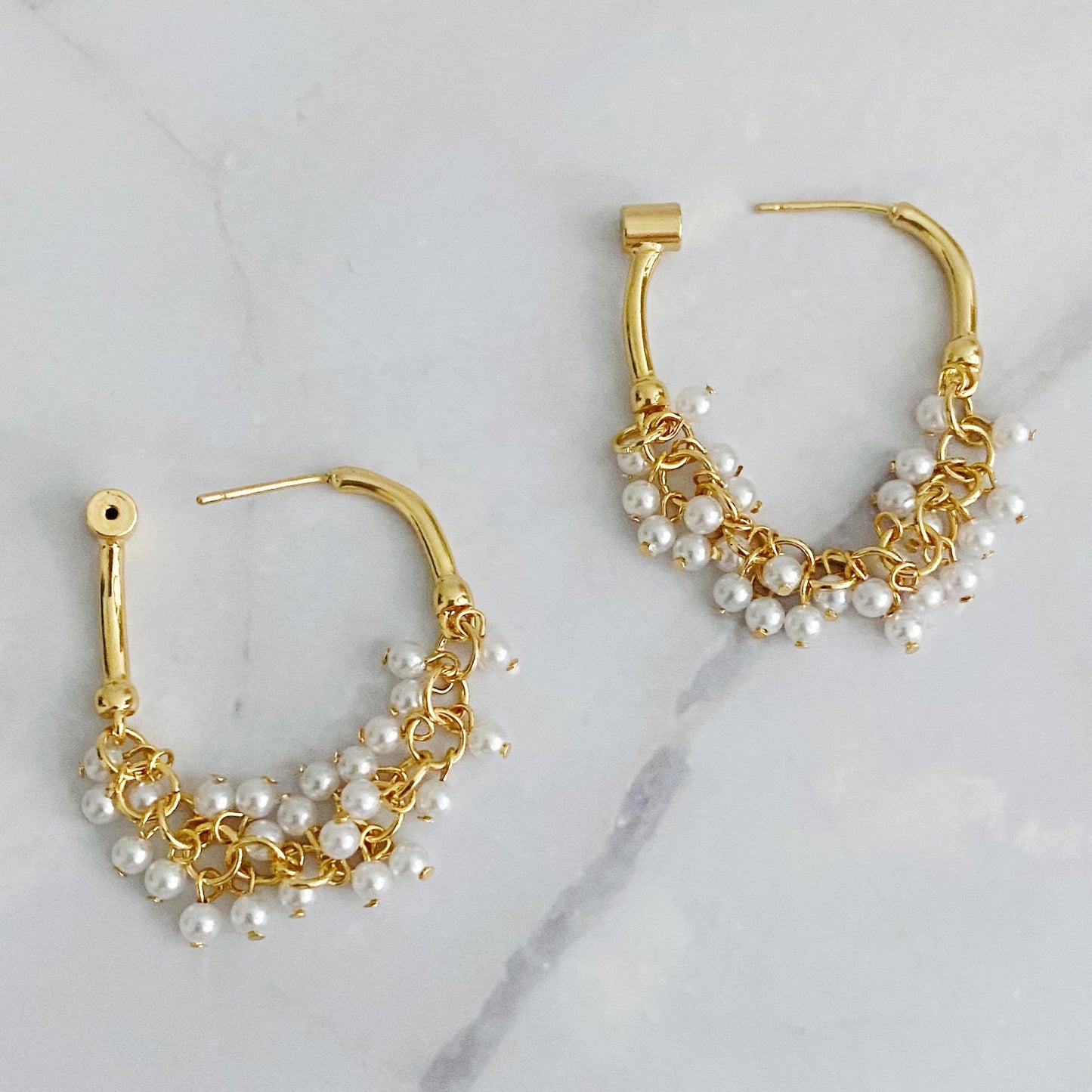 Beaded Cluster Huggies