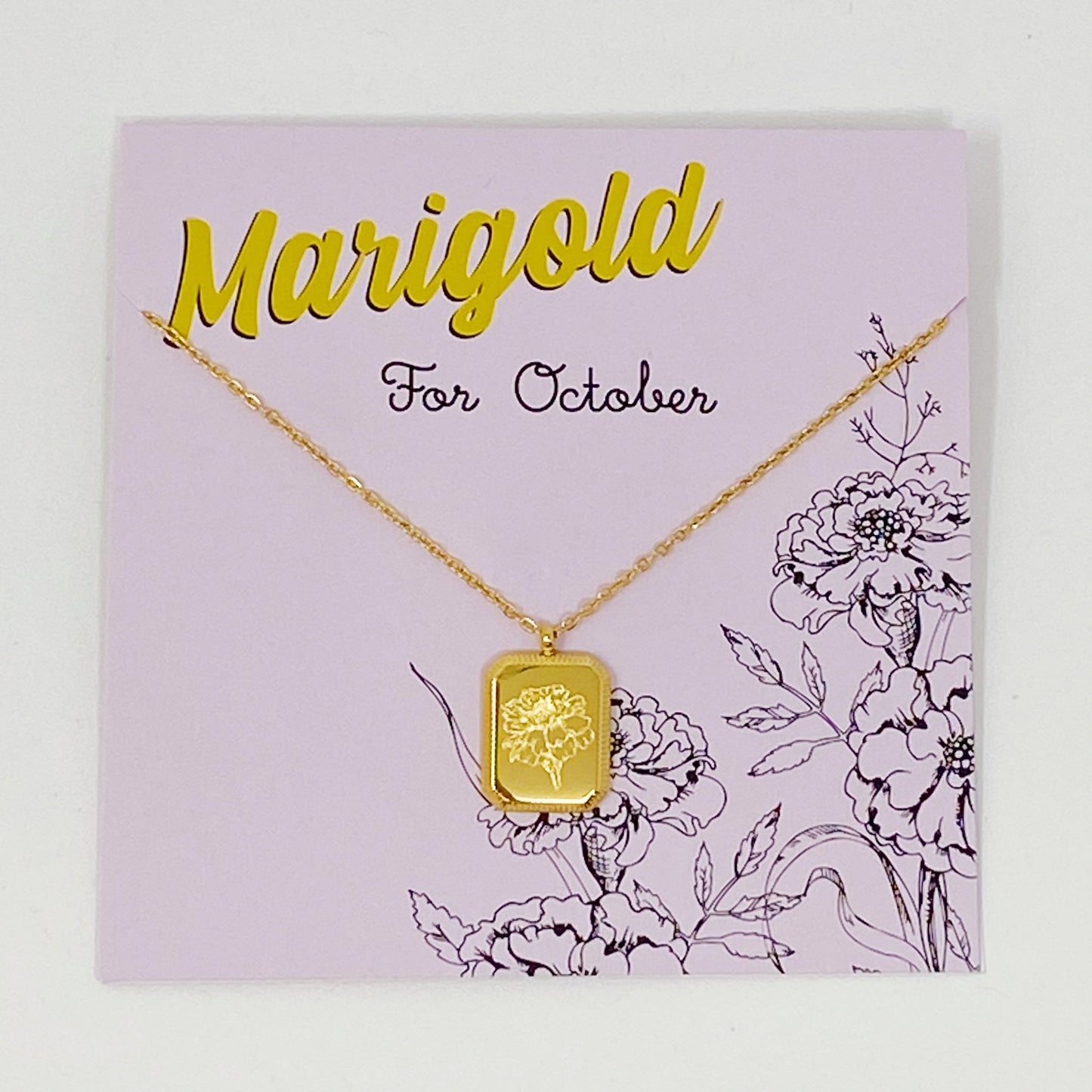 Birth Month Flower Pendant