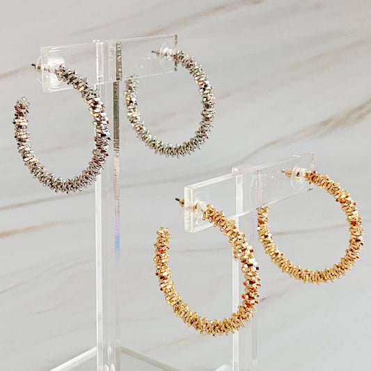 Pebble Stacked Hoops