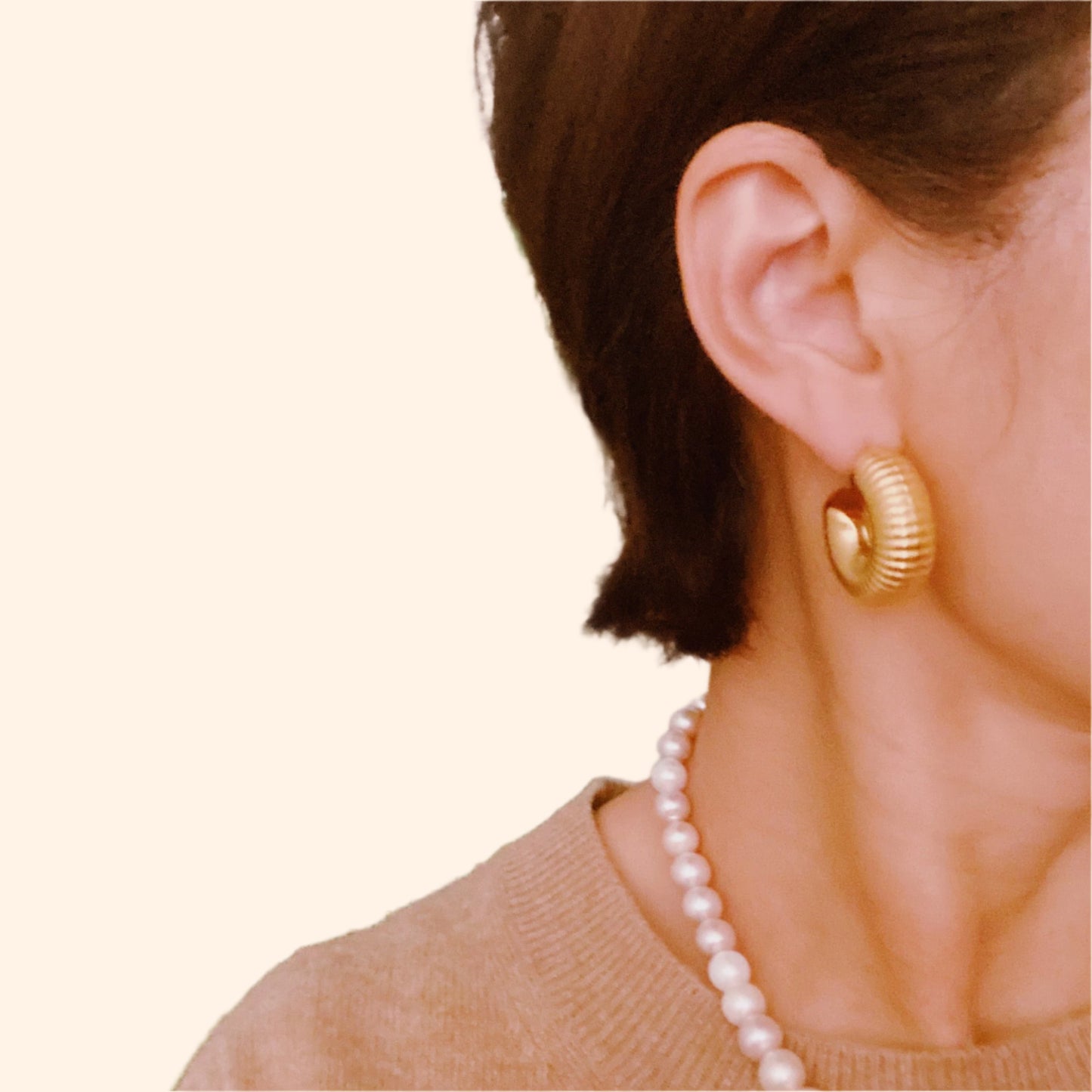 Chunky Ribbed Hoops