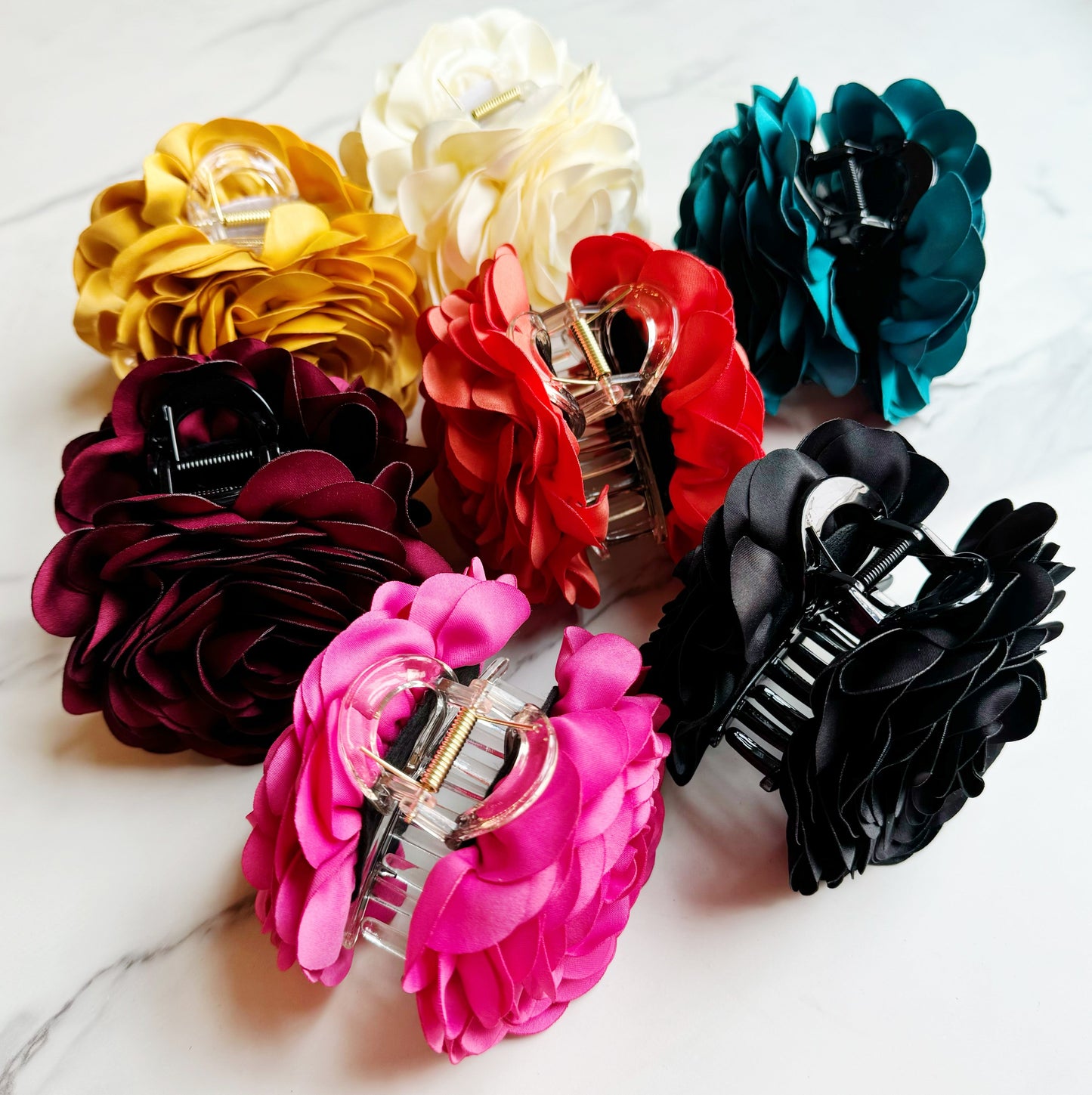 Blooming Jewel-Tone Claw Clip