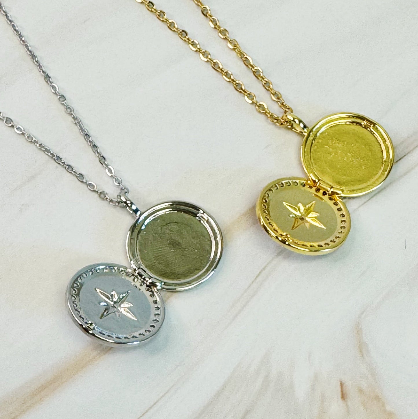 Compass Locket Pendant