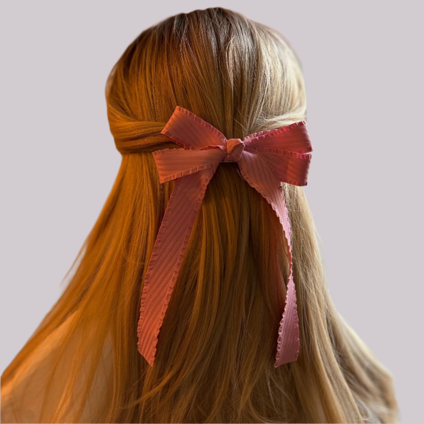 Frilly Bow Clip - 2 Set