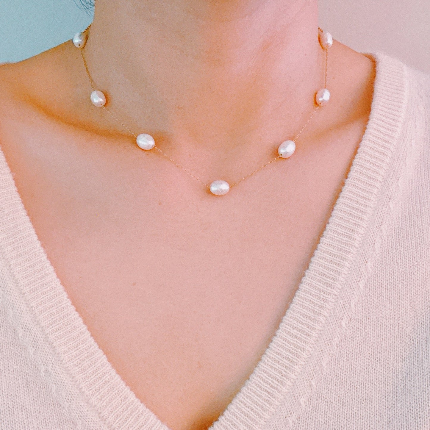 Dainty Freshwater Pearl Necklace