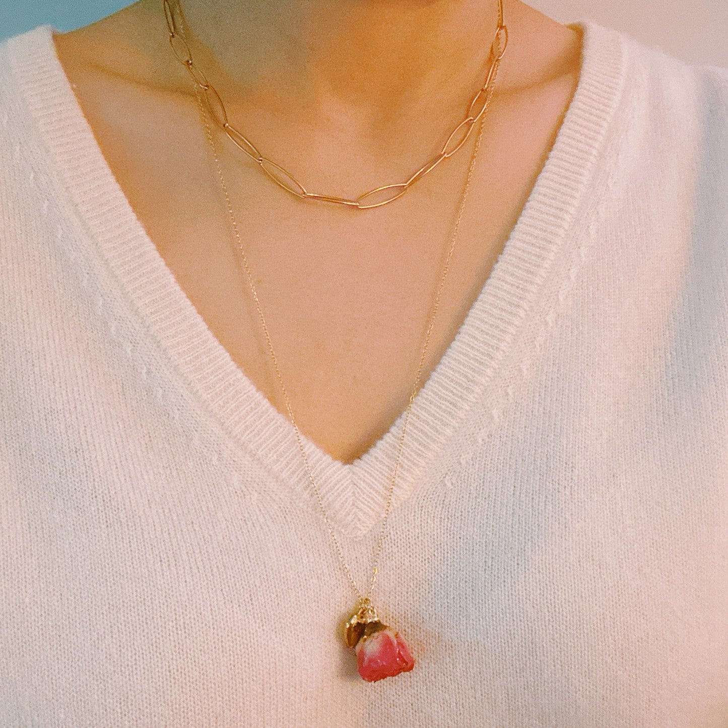 Rose Bud Heart Pendant