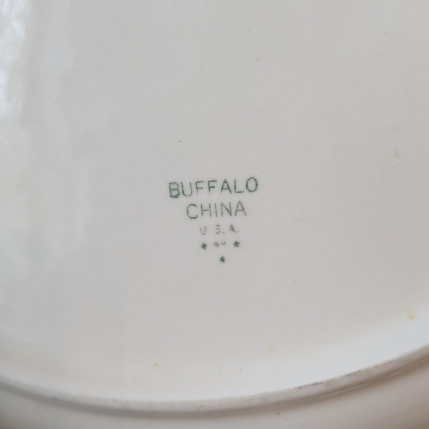 Vintage Buffalo China Flower Band Ceramic Platters