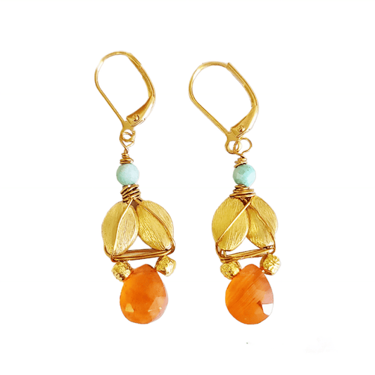 Carnelian Drop Earrings