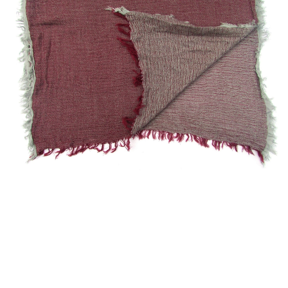 Turkish Cotton Blend Scarf Burgundy & Grey