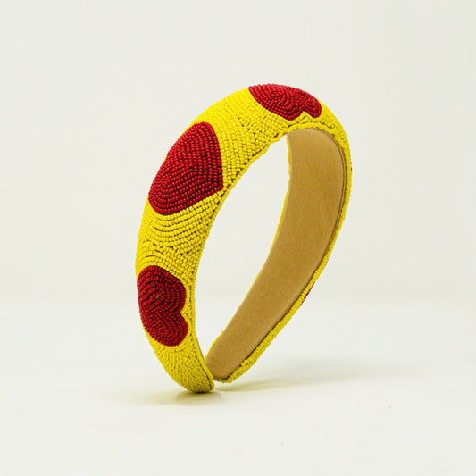 Queen of Hearts Beaded Headband