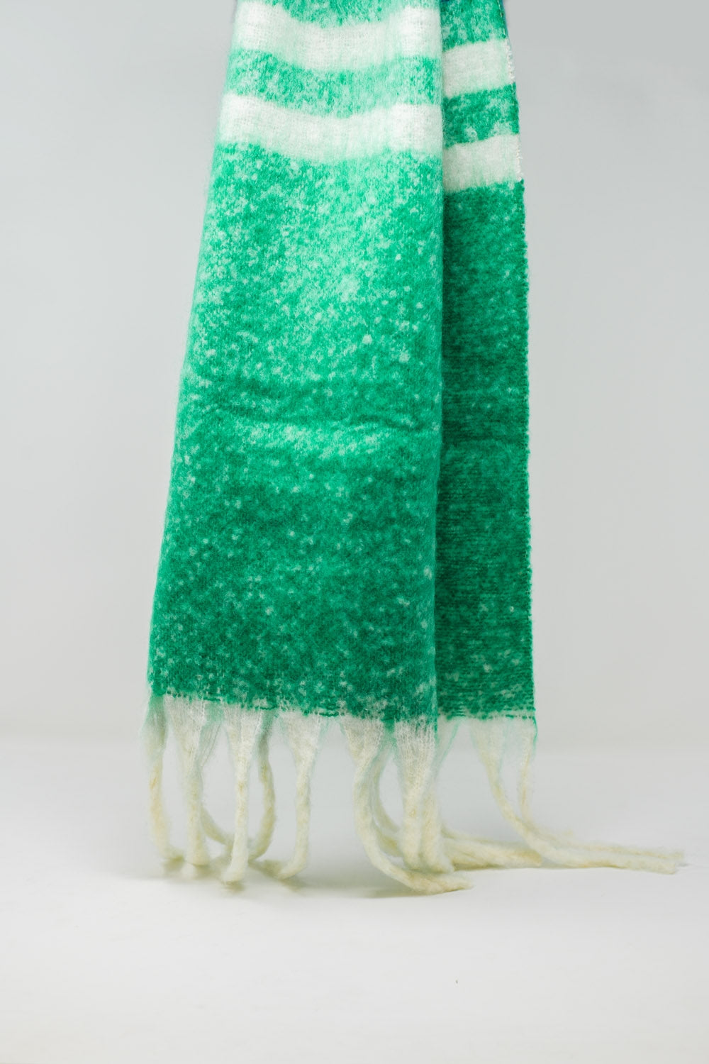Striped Chunky Knit Scarf