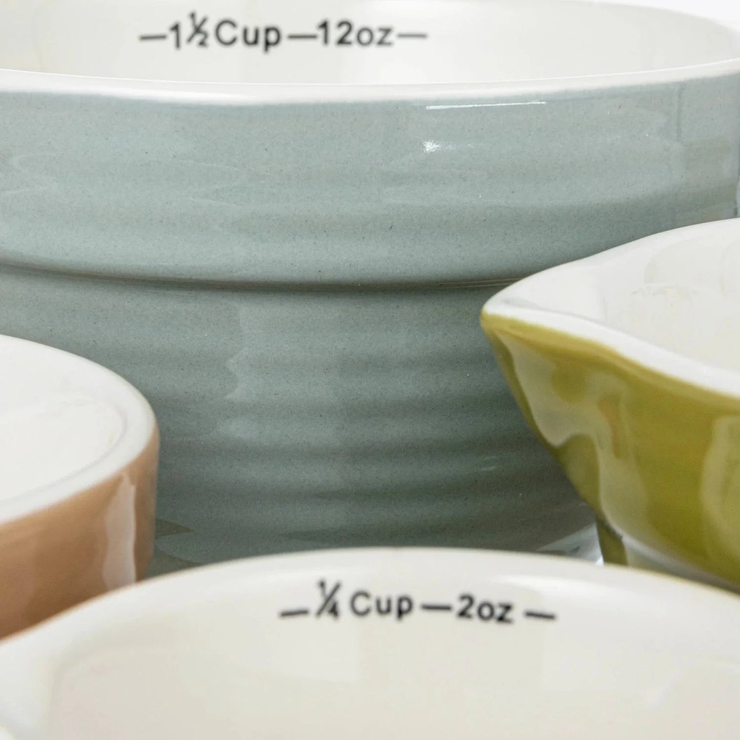 Stoneware Batter Bowl Measuring Cups – Set of 4