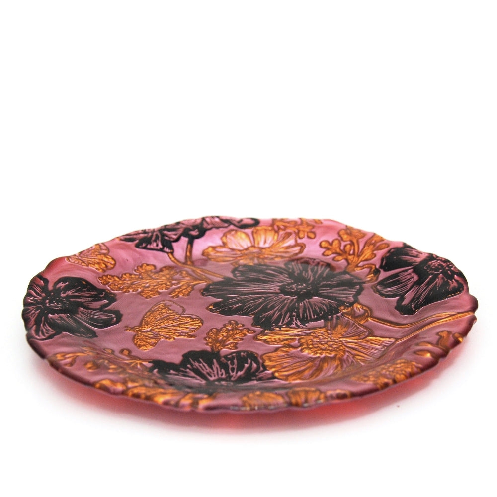 Papillon Floral Rose Gold App Plates 4-Set