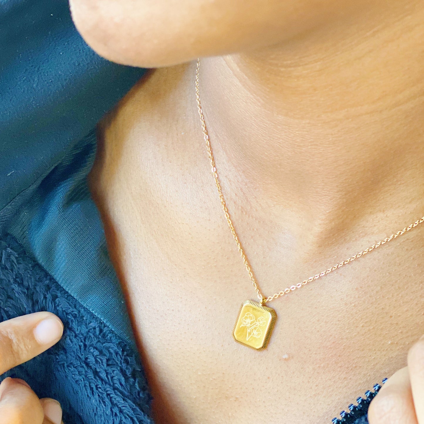 Birth Month Flower Pendant