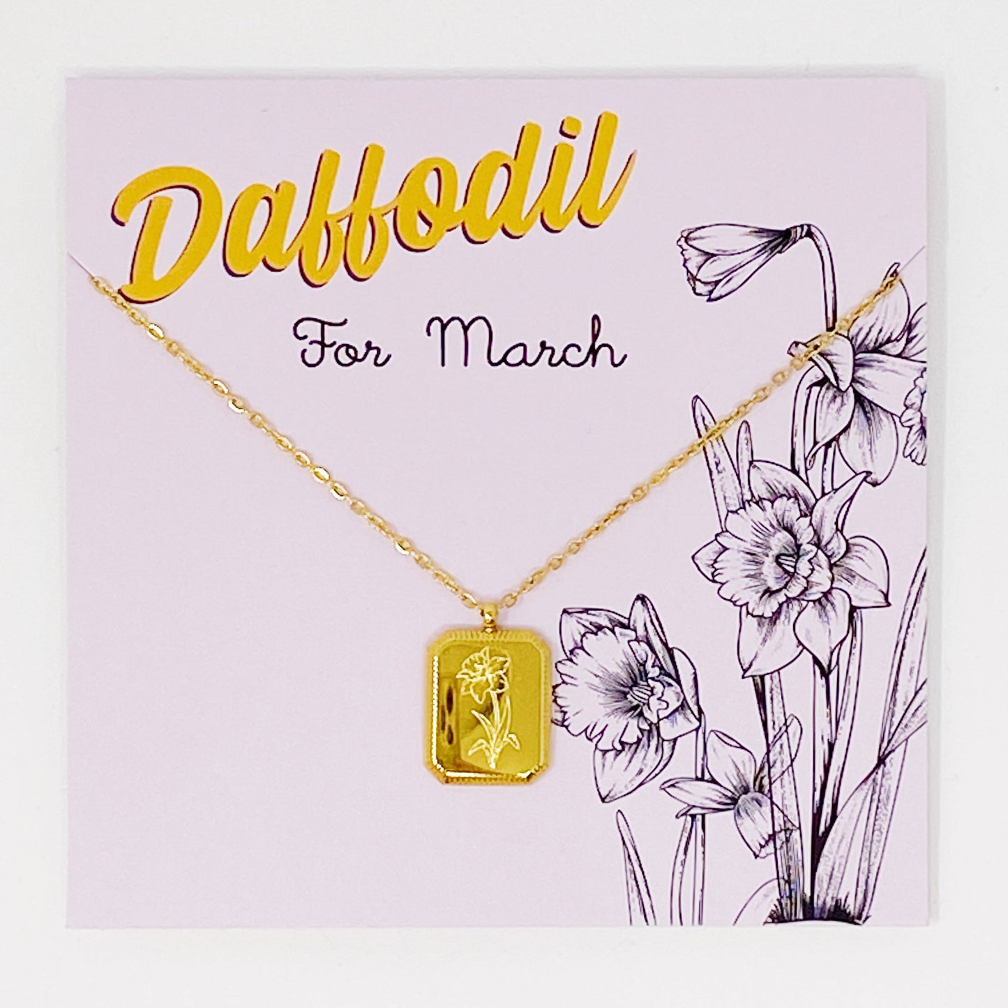 Birth Month Flower Pendant