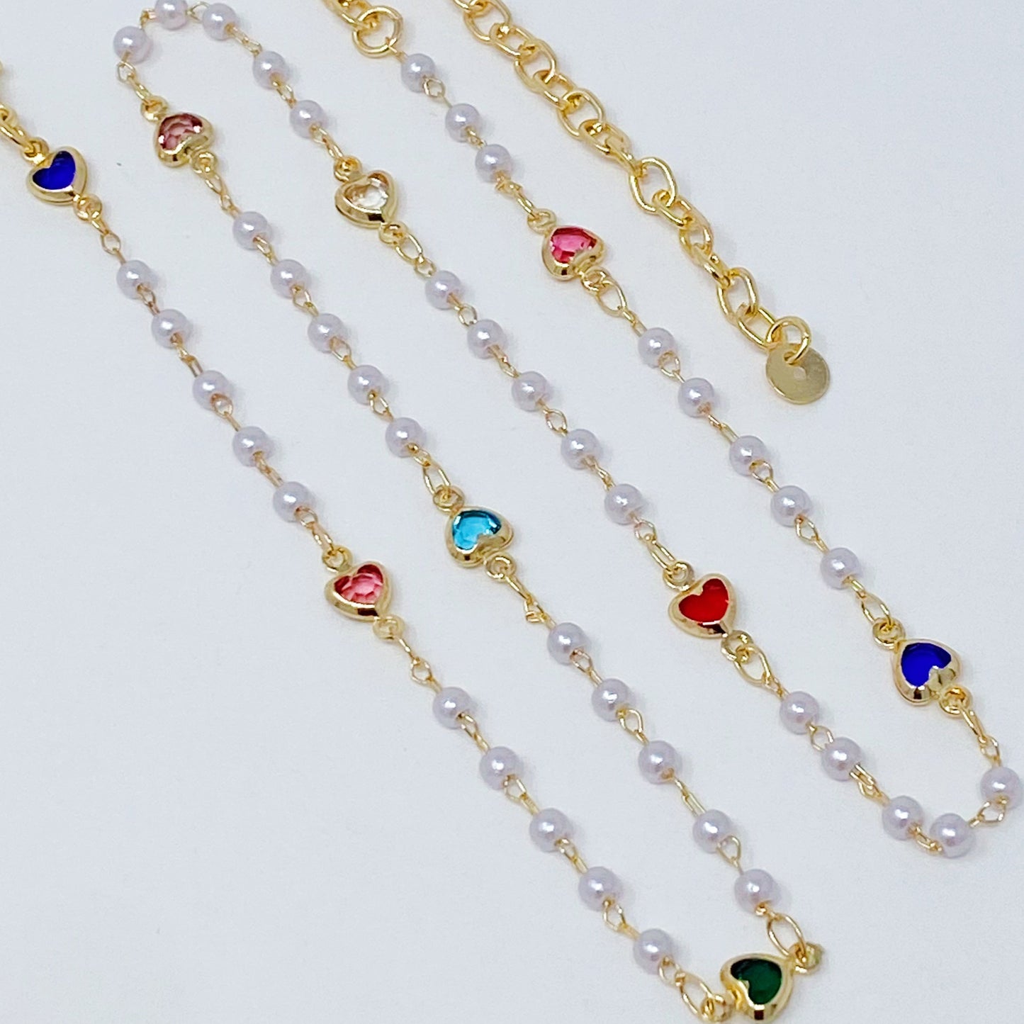 Precious Mini Heart & Pearls Necklace