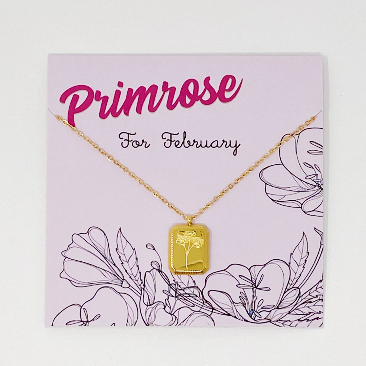 Birth Month Flower Pendant