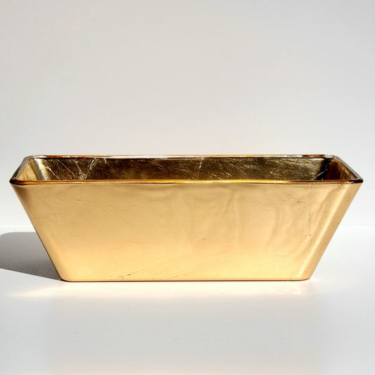 Gilt 13" Gold Rectangular Bowl