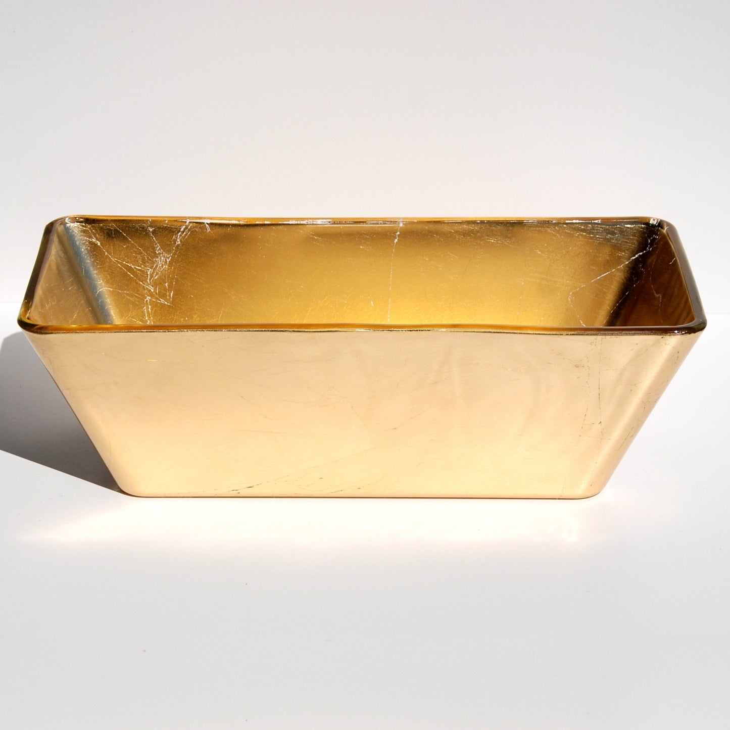 Gilt 13" Gold Rectangular Bowl
