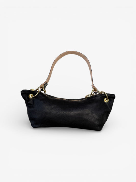 Blair-East West Shoulder Bag, Black Leather