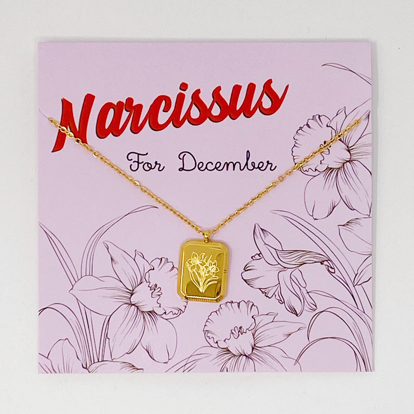 Birth Month Flower Pendant
