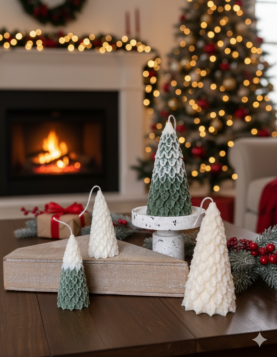 Christmas Pine Tree Candles