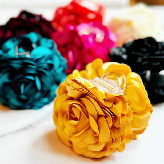 Blooming Jewel-Tone Claw Clip