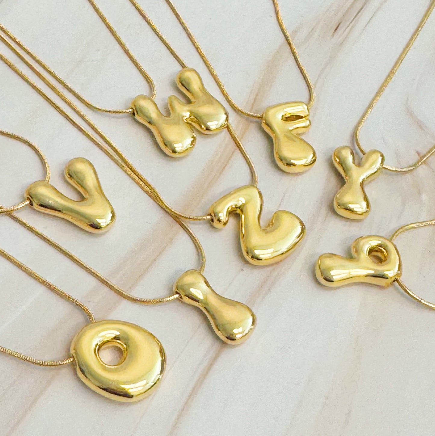 Bubble Initial Pendant