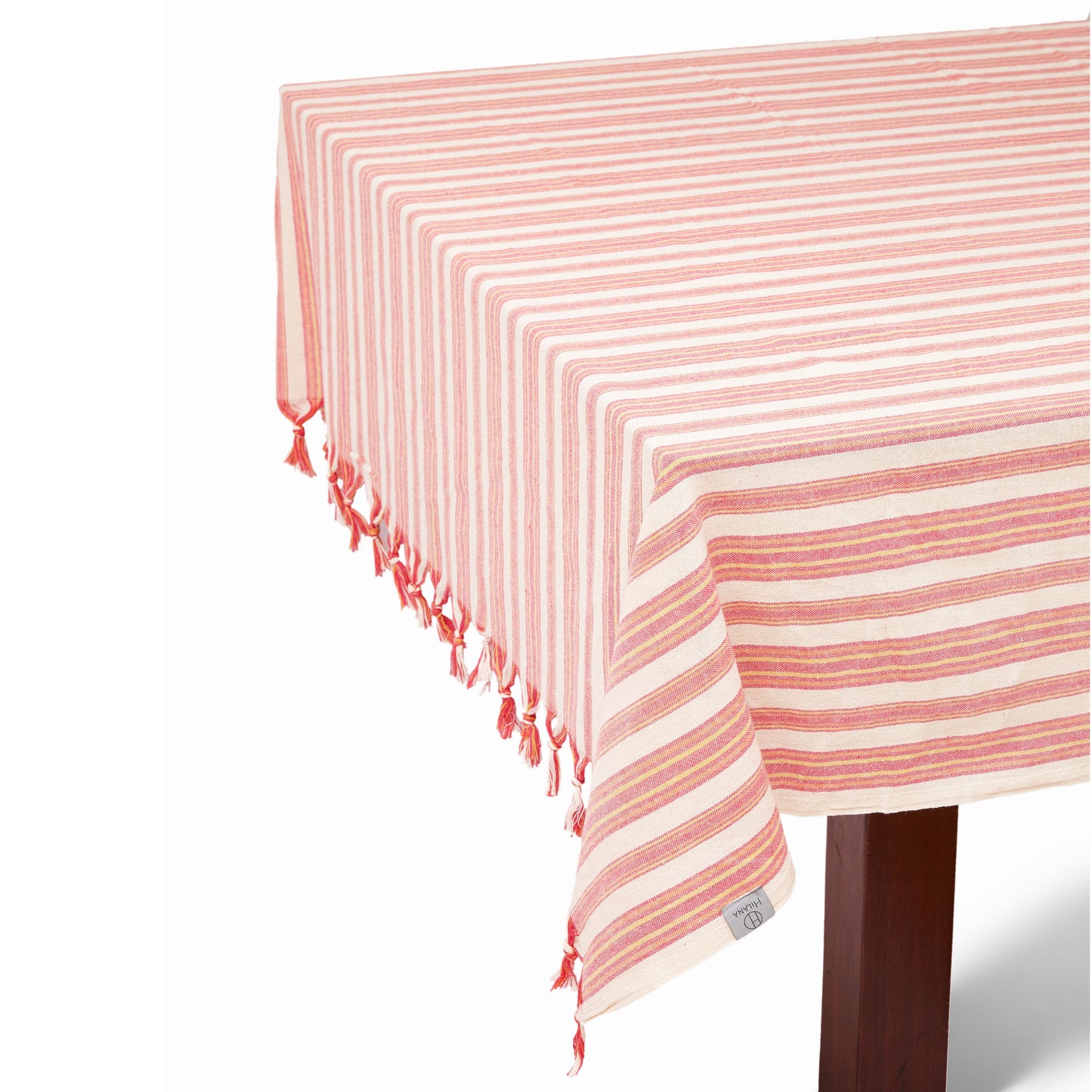 Andana Magenta Striped Tablecloth Set