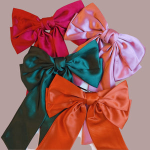Satin Bow Clip