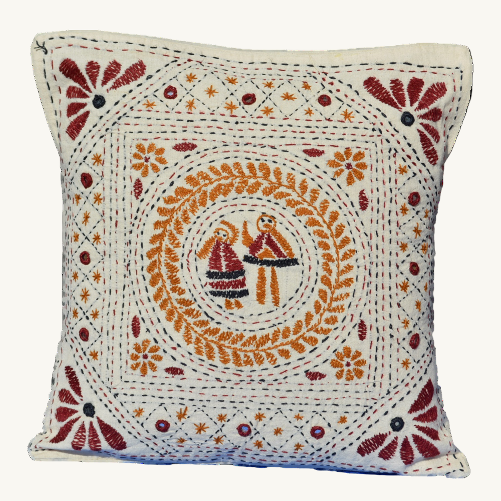 Hand Embroidered Decorative Pillowcase