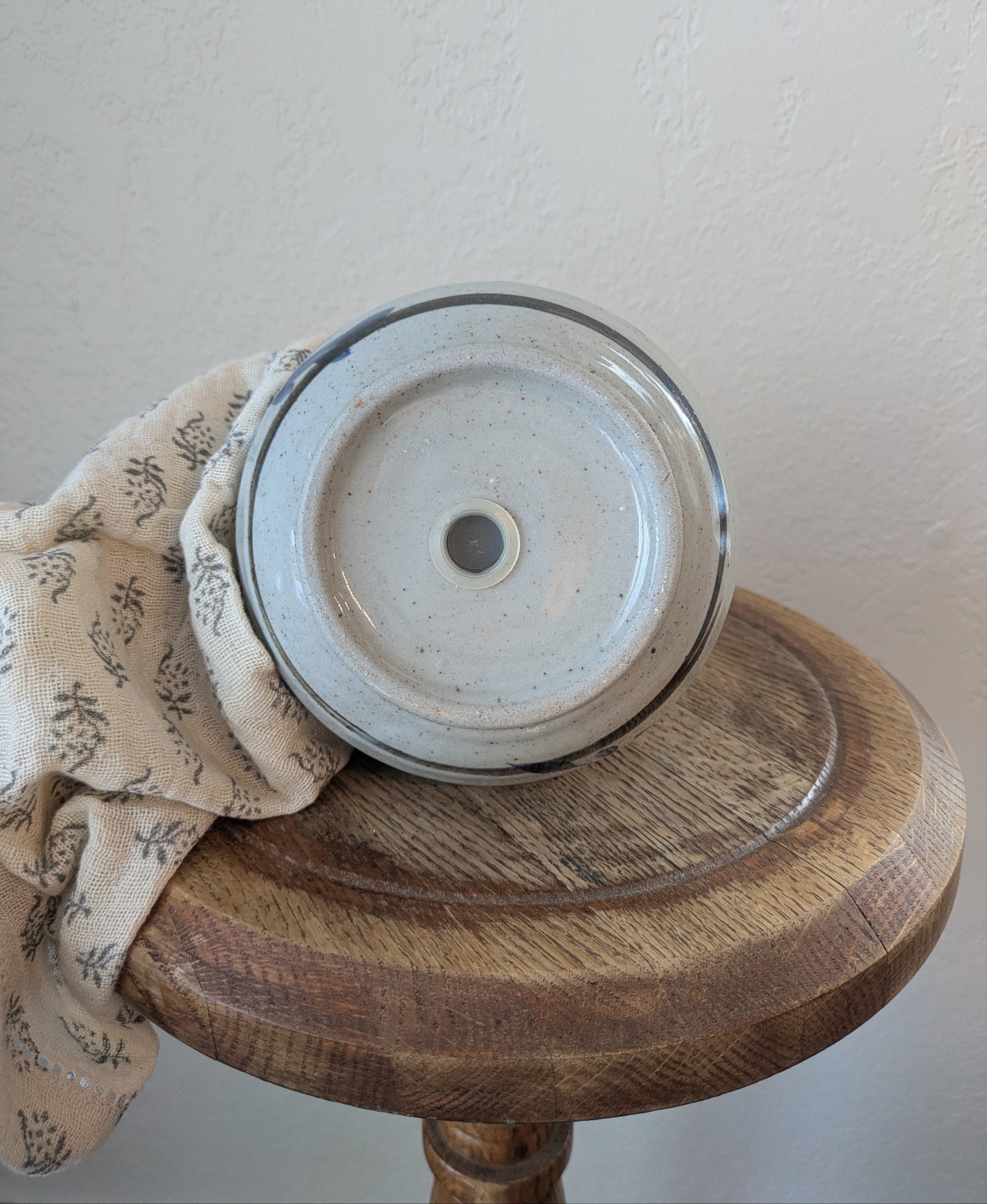 Ceramic Beige Floral Pot