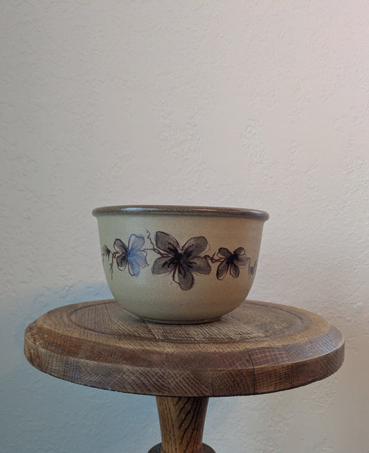 Beige Floral Ceramic Bowl