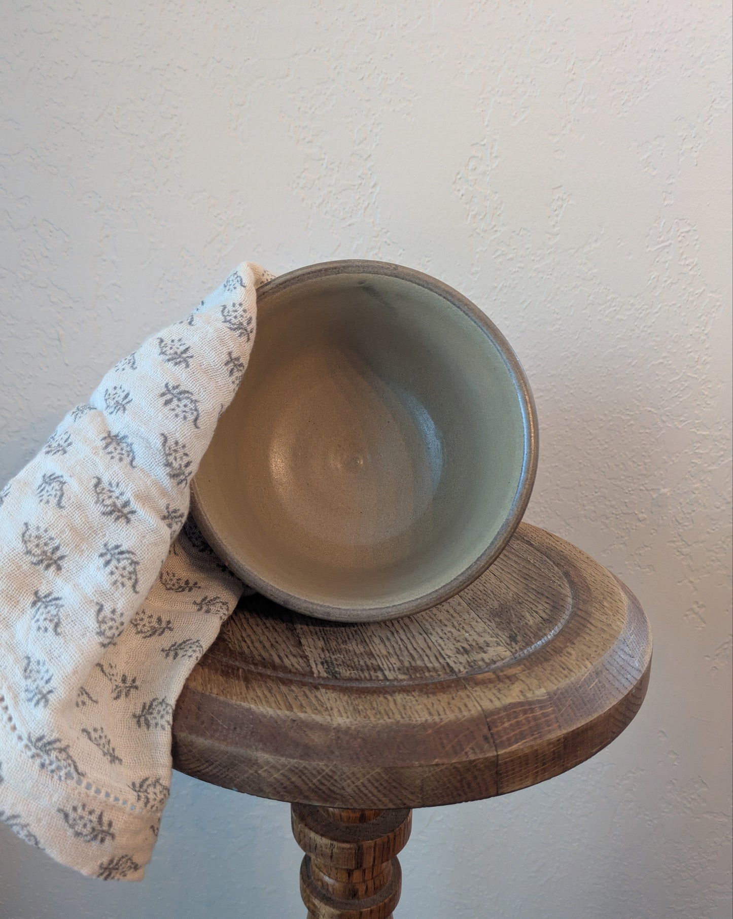 Beige Floral Ceramic Bowl