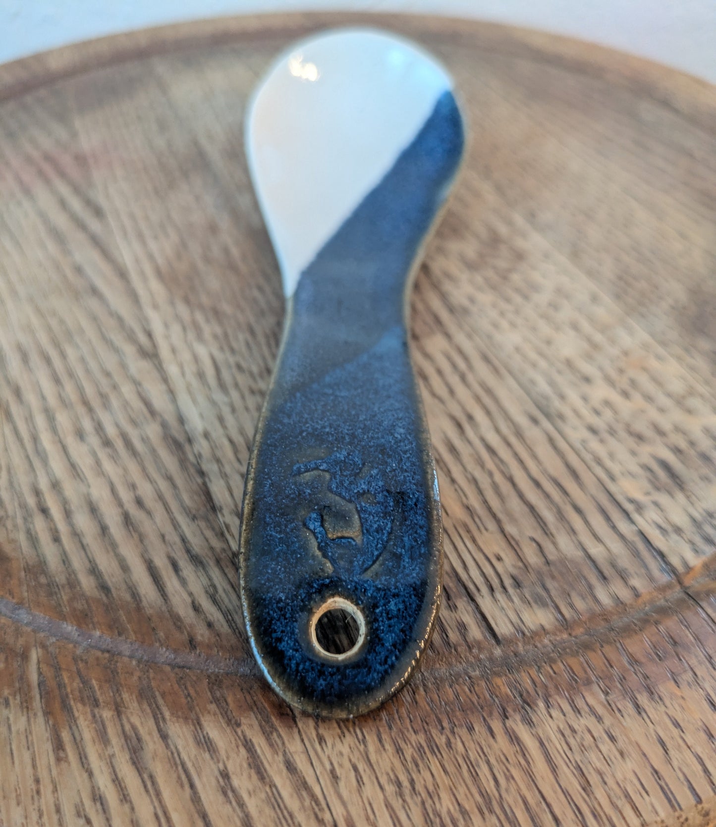 Navy Overlap Ceramic Soup Bowl